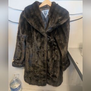 Vintage Marvin Richards Faux Fur Coat Size m